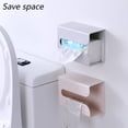 thumbnail image 5 of Pequeña caja de pañuelos autoadhesiva para montar en la pared, adecuada para baño, dormitorio y sala de estar, 5 of 5