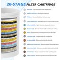 thumbnail image 3 of MINSUI-20-Stage Shower Filter-Shower Head Filter for Hard Water, with 1 Replaceable Cartridges, High Output Shower Water Filter for Removing Chlorine and fluoride, Polished Chrome, 3 of 4
