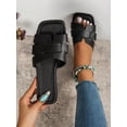 thumbnail image 2 of Women's Orange Snake Print Flat Sandals, Orange Women's Flat Sandals, 2 of 4