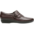 thumbnail image 3 of clarks women's everlay heidi slip-on loafer, dark brown leather, 8 n us, 3 of 8
