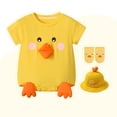 thumbnail image 3 of MEZZALL Baby Bodysuits 3 Pack Cute Cartoon Short Sleeve Graphic Bodysuit Soft One-Piece For Boys Girls O-Neck Infant Relaxed Fit Back To School Onesie, 3 of 5