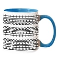 thumbnail image 1 of CHENMEI "Creative White Ceramic Coffee Mug with Black Pattern and Available In Seven Colors for Stylish Sipping Experience", 1 of 6