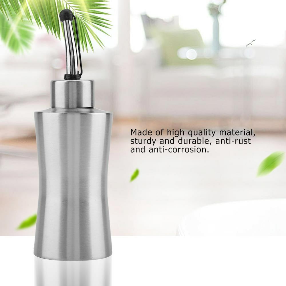 YLSHRF Leak Proof Oil Bottle,220ml Stainless Steel Oil Bottle Leak