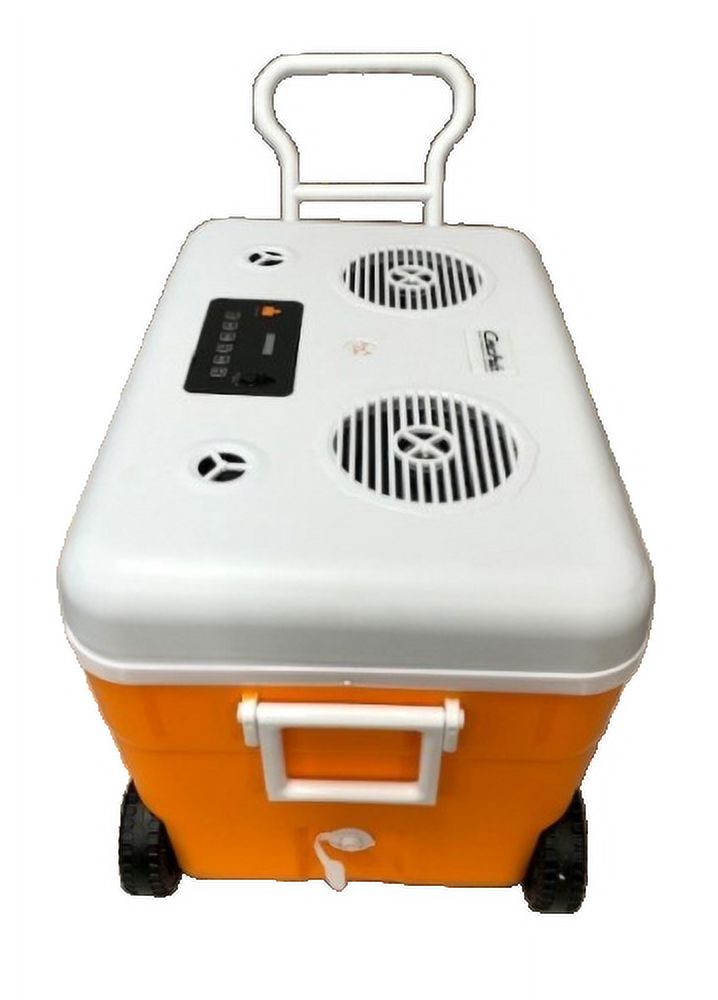 Cerwin Vega Orange Ice Cooler With Bluetooth Speakers USB Charging 55 Quart CVC65O