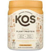 KOS Organic Vegan Protein Powder, Chocolate Peanut Butter, 20g Protein, 0.85lb, 10 Servings