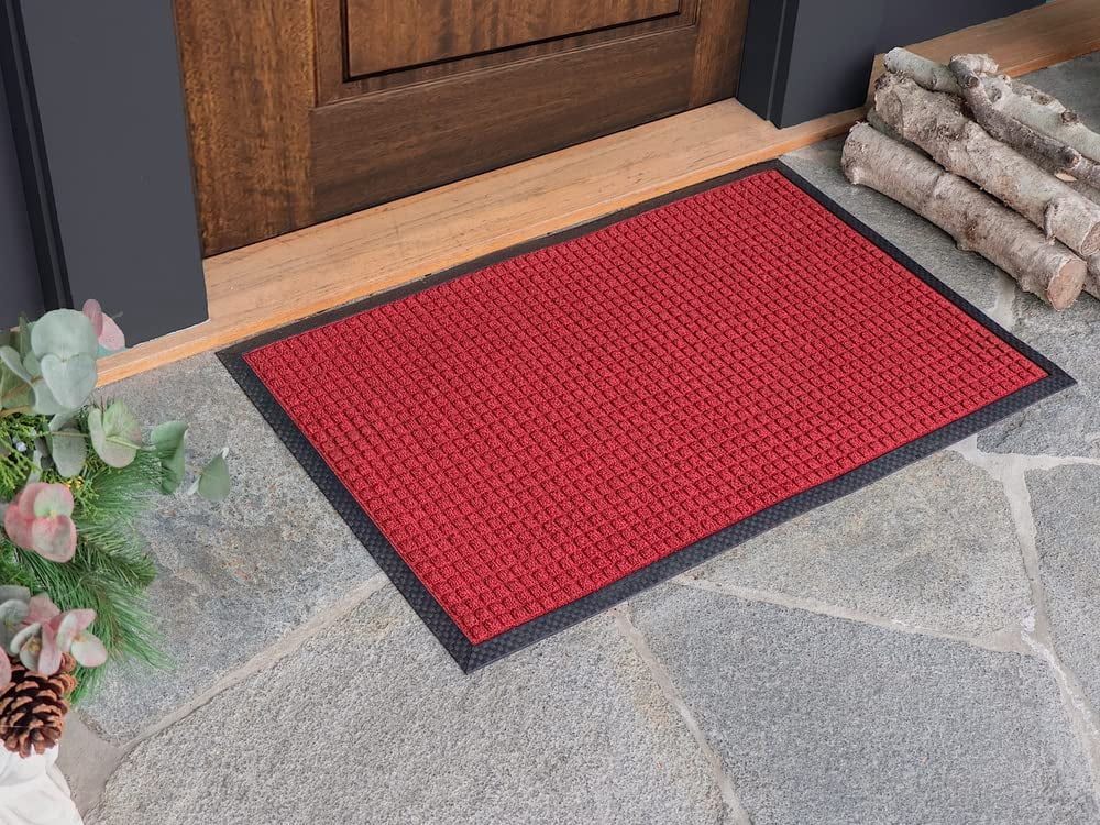 Envelor Front Door Mat Indoor Outdoor Entrance Doormat Non Slip Durable Floor Mat for Entry Mat Kitchen Rugs Home Decor Rugs Heavy Duty Mat Welcome Mat, 24 x 36 Inches, Maroon