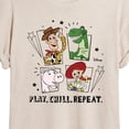 thumbnail image 3 of Toy Story - Play Chill Repeat - Women's Oversized T-Shirt, 3 of 5