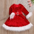 thumbnail image 2 of Generic Toddler Christmas Sweater Baby Kids Girls Long Sleeve Xmas Party Princess Dress Girl Winter Outfit for Casual Soft Comfortable Clothing(18-24 Months,Red), 2 of 6