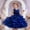 Dark Blue, variant on BRGZLK Girl Princess Dress Kids Solid Color Bowknot Flower Sleeveless Round Neck Ruffles Party Wedding Dresses Cute Flower Girl Dress Dark Blue 4-5 Years
