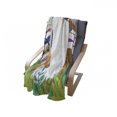 thumbnail image 4 of Lion Soft Flannel Fleece Throw Blanket, Cartoon Animal Characters in the Jungle Tropical Illustration Wildlife Greenery, Cozy Plush for Indoor and Outdoor Use, 70" x 90", Multicolor, by Ambesonne, 4 of 6