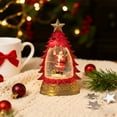 thumbnail image 1 of Lámpara de noche navideña de escritorio con forma de árbol de Navidad, cubierta de cristal decorativa, adorno navideño, luz LED, decoración festiva para el hogar, oficina, dormitorio, 15 cm,, 1 of 6