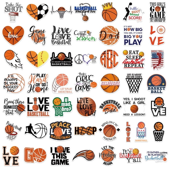 CCOCC Basketball Sports Stickers Decorate Luggage Notebook DIY Waterproof Stickers for Luggage,Laptop,Scrapbook,Skateboard,Water Bottle,Bumper,Phone Stickers