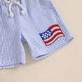 thumbnail image 6 of HCNTES 4th of July Outfits Set for Baby Boy USA Flag Print 2Pcs Short Sleeve Tee And Shorts 6 12 18 M 2t 3t Fourth Of July Boy Clothes, 6 of 7