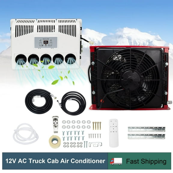 11000 BTU RV Air Conditioner 12V Truck Cab Split AC Unit for Semi Trucks Bus Caravan