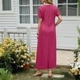 thumbnail image 6 of Xdegoge Summer Dresses for Women Clearance Under $10 Casual Dresses for Women Summer Casual Maxi Dress with Pockets Short Sleeve V Neck Sundress Beach Vacation Clothes Recent Orders I have Placed, 6 of 8