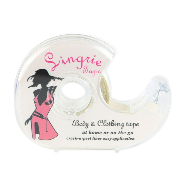FindTape Singrie Body & Clothing Tape [Invisible, Double-Sided]: 5/8 in. x  16.5 ft. (Clear) - Walmart.com