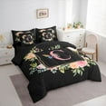 thumbnail image 3 of Homewish Child Initial C Letter Twin Bedding Sets 7-Piece, Butterfly Animal Bedding Comforter Set, Rustic Cartoon Rose Floral Reversible Sheet Sets, Super Cozy Room Decor, 3 of 7