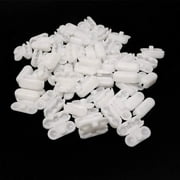 Lot de 50 connecteurs de chaîne perlés en plastique blanc pour stores romains verticaux et stores verticaux (17 x 7 mm)