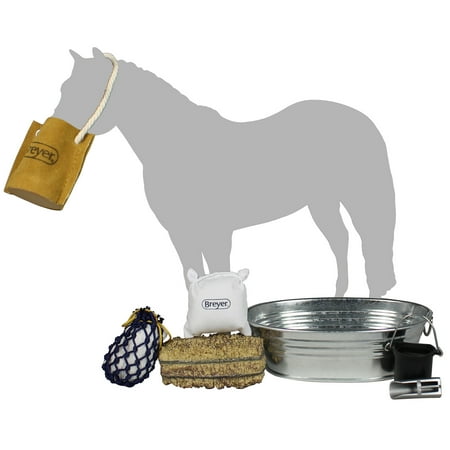 Breyer Traditional Stable Feeding Toy Horse Accessory Set – 1:9 Scale
