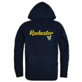 thumbnail image 1 of W Republic 558-146-NVY-01 Men University of Rochester Yellowjackets Script Hoodie, Navy - Small, 1 of 1