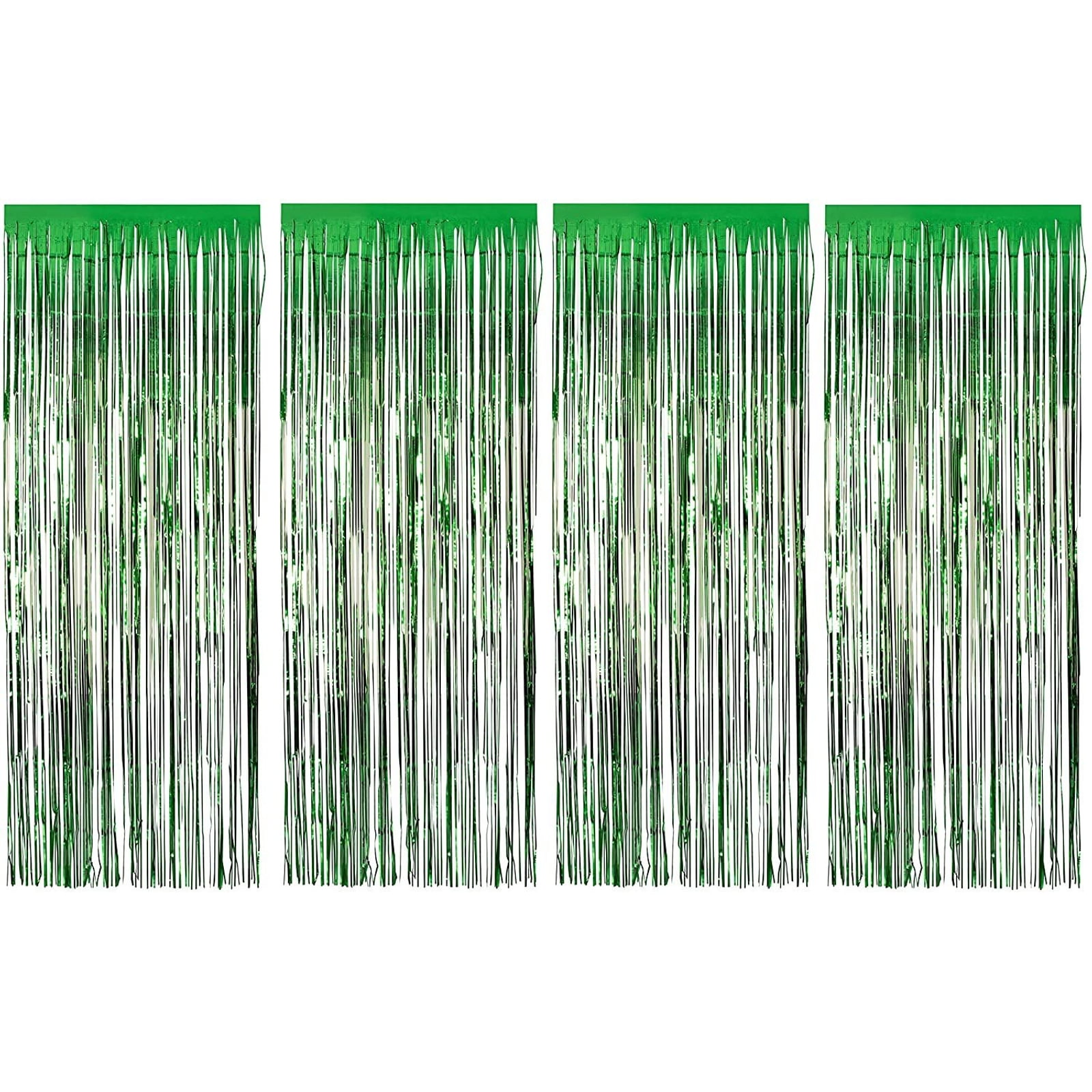 Metallic Green Foil Doorway Tinsel Curtain Backdrop 1 pc 8ft x 37" Decoration 