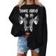 thumbnail image 4 of Sudadera para mujer Sudaderas de cuello redondo Festival Moda Otoño Impreso Blusa de manga larga suelta Casual Pullover Tops Sudadera Odeerbi ODB-5, 4 of 5