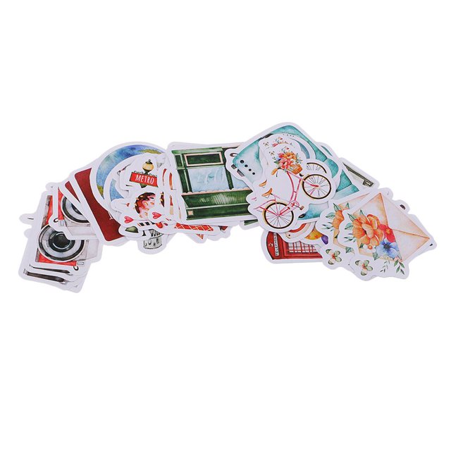 46 Piezas Sello Viajando Tema Etiqueta De Papel Etiqueta De Decoración DIY Diario Álbum Scrapbooking Sobres Sellado Etiqueta Mano Cuen SOLEDAD Pegatinas de sellado decorativas