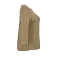thumbnail image 4 of Playera George para Mujer, Cuello V, Manga 3/4 cafe Talla G, 4 of 4
