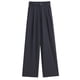 thumbnail image 5 of Pantalones de pierna ancha y estrechos, pantalones de seda de hielo de verano para mujer, pantalones pequeños, finos, drapeados, rectos, casuales, adelgazantes, simples, para fregar, 5 of 5