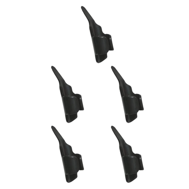 Ounissouiy Protector de punta de dedo de costura de plástico, controlador de hilo de costura de tela, herramientas de artesanía de bordado, manualidades Negro 5piezas Ounissouiy CBP190822
