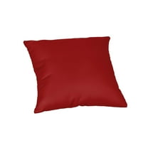 Casual Cushion Solid Sunbrella® Fabric 1-Piece Indoor/Outdoor Square Throw Pillow, 20"W x 20"L, Canvas Jockey Red