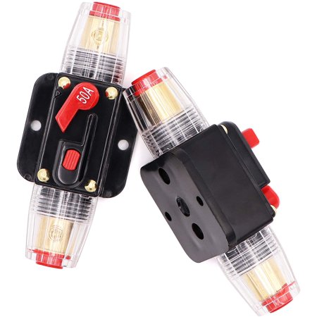 2 Piece 50a 50 Amp Circuit Breaker With Manual Reset Fuse Holder For Car Audio Marine Boat Stereo Switch Inverter Walmart Canada