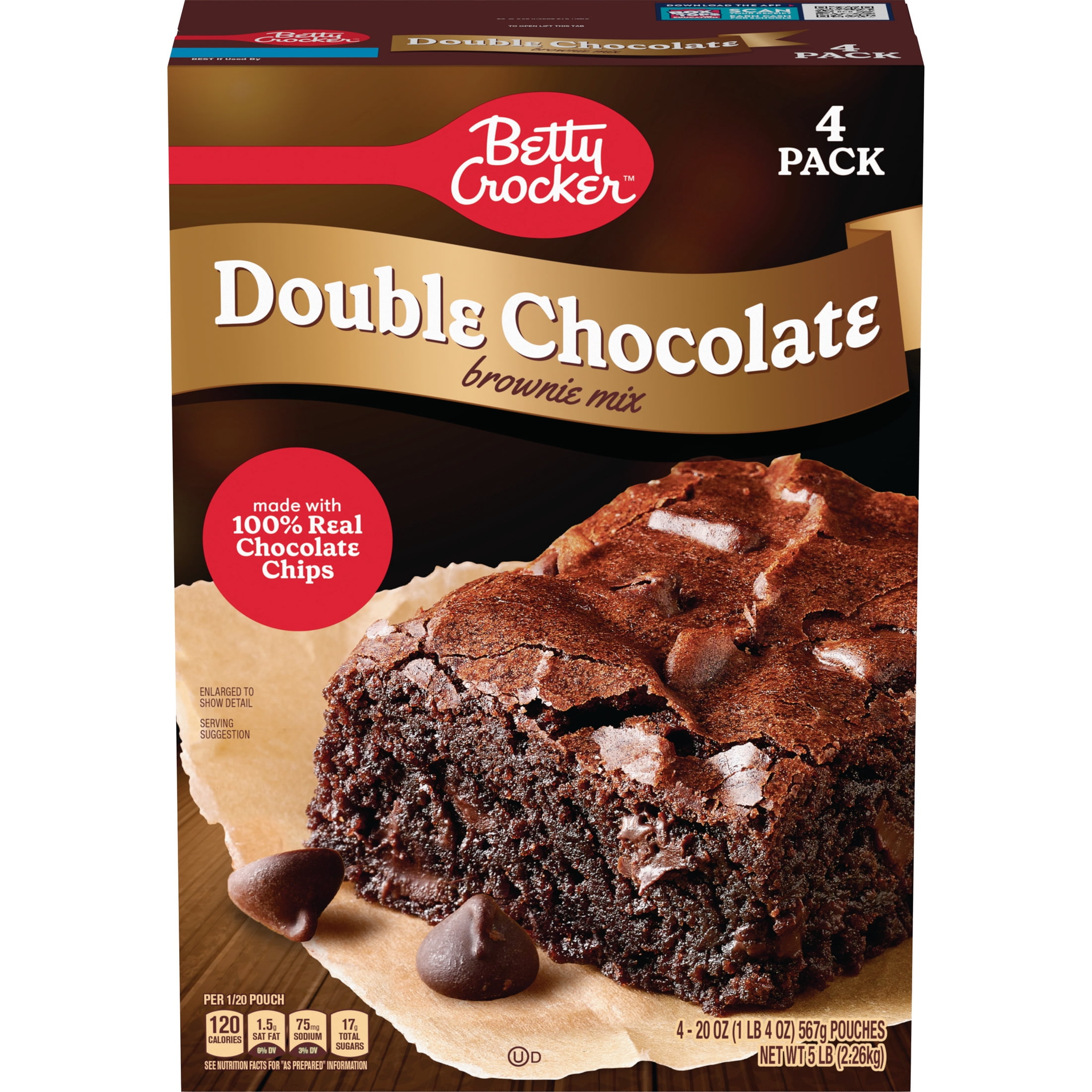 Betty Crocker Double Chocolate Brownie Mix 4 Pack