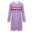 thumbnail image 6 of Wensltd Women's Short Sleepshirts Stylish Long Sleeve Round Neck Christmas Home Wear Nightgown S-XXL, 6 of 6