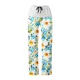 thumbnail image 3 of MKLEKYY Vestido deportivo para mujer, pantalones de yoga holgados con cintura alta y bolsillos, cintura elástica, estampados, pantalones largos informales, 3 of 4