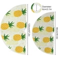 thumbnail image 3 of FMSHPON Pineapple Pattern Xmas Christmas Tree Skirt Stand Mat for Holiday Party Decoration Indoor Outdoor 36 inches, 3 of 6