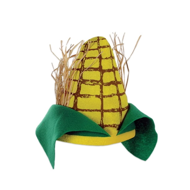 Decoración de sombrero de mazorca de maíz, lindo disfraz de Halloween para celebraciones de fiestas con temática de festivales