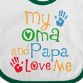 thumbnail image 4 of Inktastic My Oma and Papa Love Me Boys or Girls Baby Bib, 4 of 4