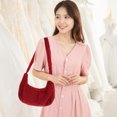 thumbnail image 5 of Arborister Fashion Plush Handbag Pure Color Girl Handbag Winter Plush Handbag Casual Women Handbag, 5 of 10
