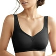 thumbnail image 1 of B91xZ Women's Wireless Bra Medium Support Racerback Sports Bra,Black XXXXL, 1 of 4