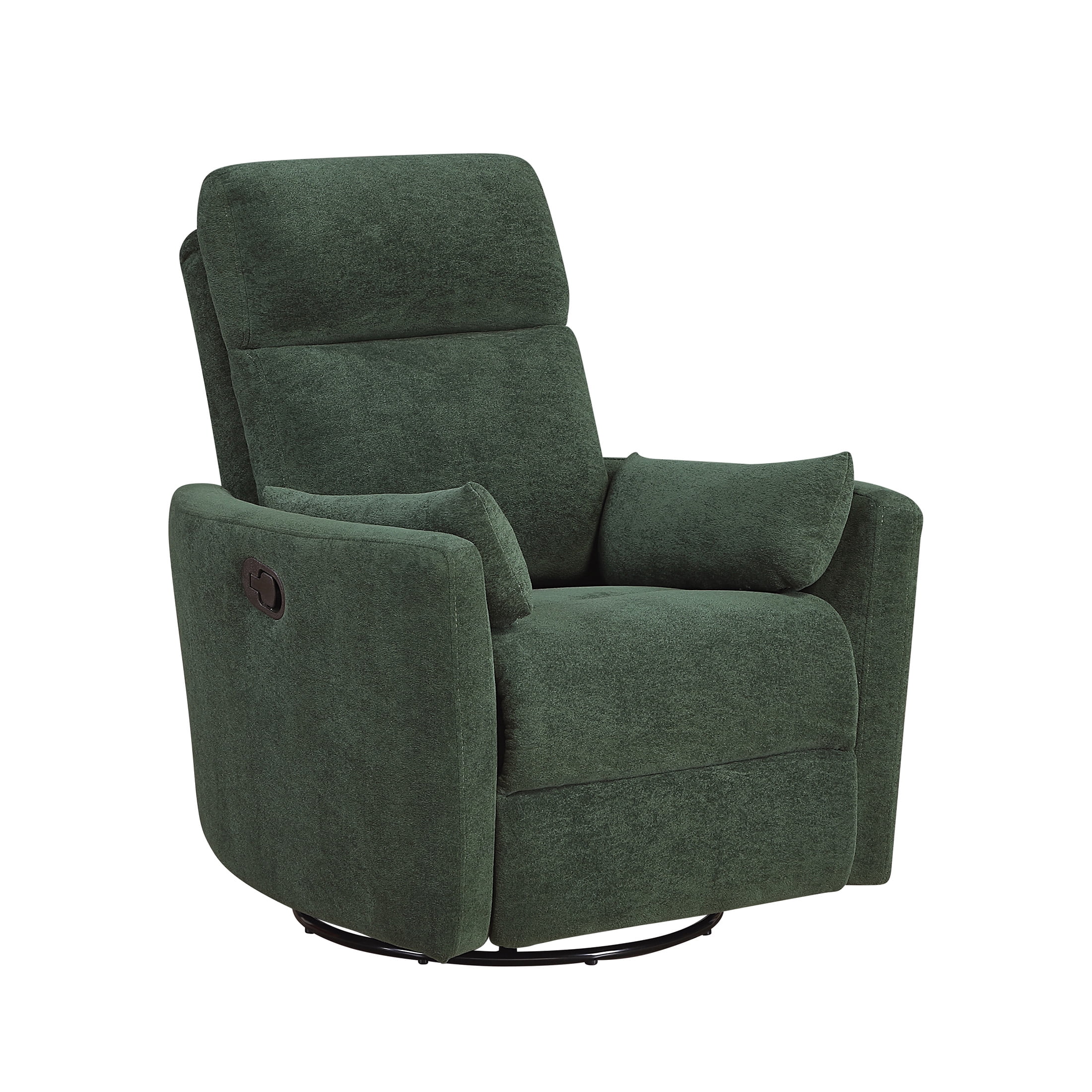 OakvillePark Allura Microfiber Swivel Glider Manual Reclining Chair, Green
