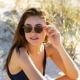 thumbnail image 3 of Panama Jack Premium Polarized Metal Square Sunglasses, 3 of 9