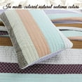 thumbnail image 2 of Cozy Line Home Fashions Nesco Stripe Patchwork Cotton Reversible Quilt Bedding Set, Queen - 3 Piece, 2 of 5