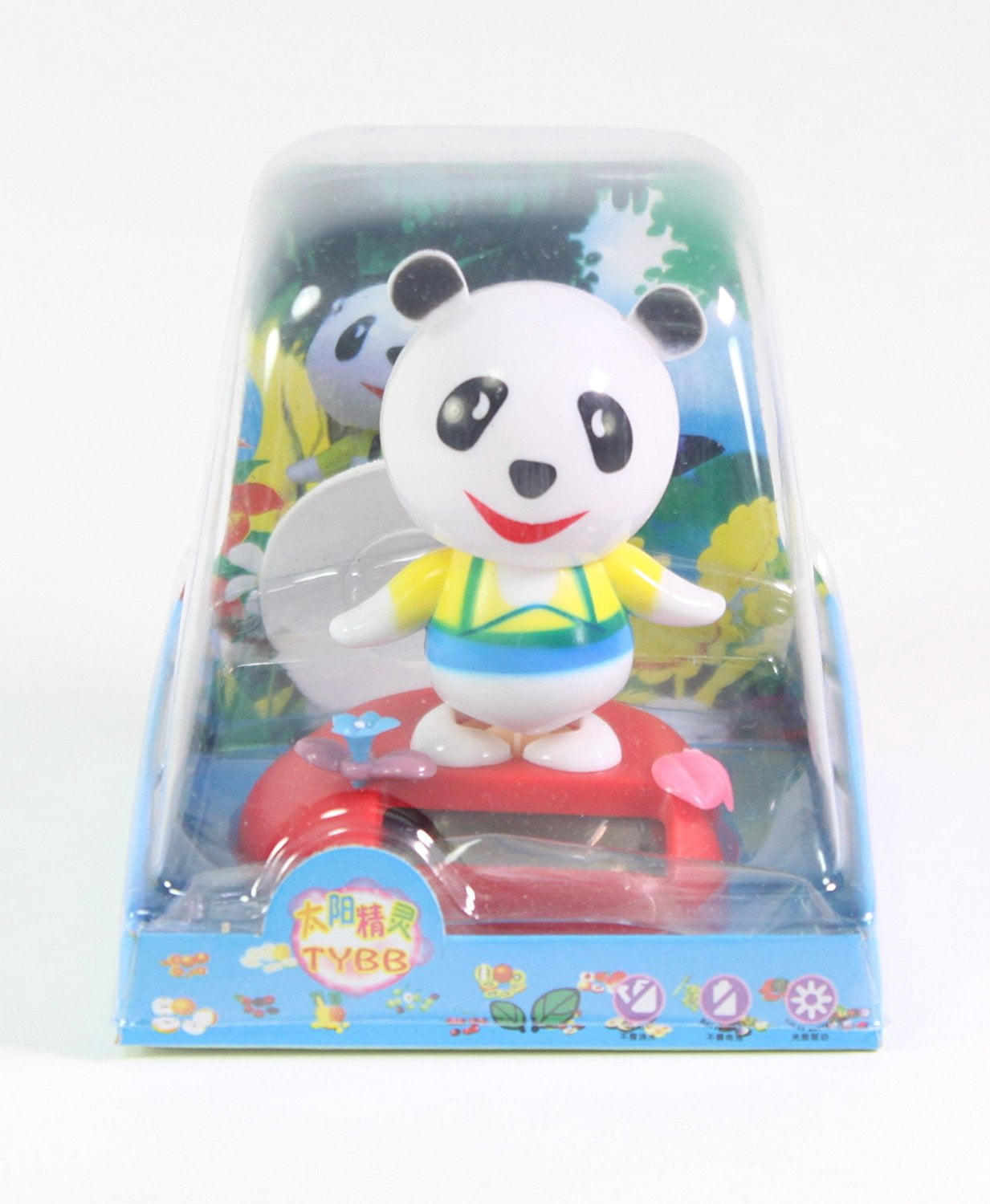 Dancing Panda in a Meadow Nice Clothes Solar Toy Home Decor Birthday Gift US Seller