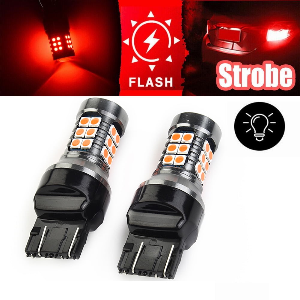 BESVEH 2Pcs Red Strobe/Flashing Blinking LED Lamp for Honda Civic Brake Tail Light