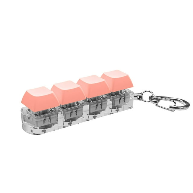 Xihbxyly Comprobador de Ansiedad de 4 Botones, Teclado Mecánico para Aliviar El Estrés, con Efectos de Luz y Sonido, Diseño Portátil y Compacto, Ideal para Entusiastas de Los Videojuegos, Regalo Perf