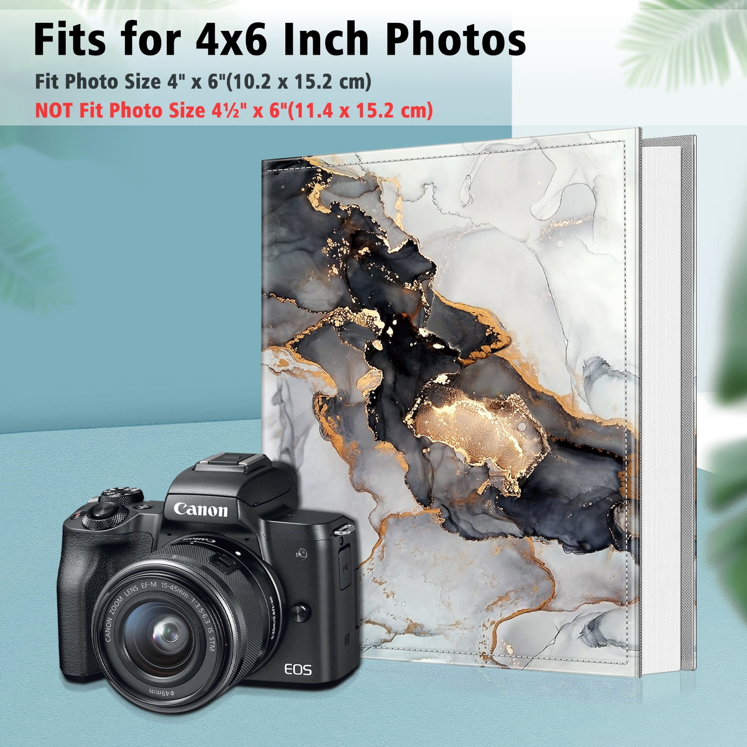 Fintie Classical Photo Album - 600 Pockets, 4x6 Photos, Ideal for Family, Wedding, Anniversary, Baby Vacation - Cloudy