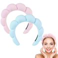 thumbnail image 1 of Taotop Paquete de 2 Diademas de Spa para Mujer Linda Diadema para el Cabello para Mujer Esponja de Ducha Diadema de Tela de Rizo Adecuada para el Cuidado de la Piel Lavado de Cara Maquillaje Accesorio, 1 of 1