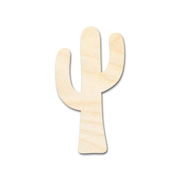 Bigger Better | Unfinished Wood Cactus Shape |  DIY Craft Cutout 36" / 1/4"