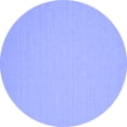 thumbnail image 1 of Ahgly Company Indoor Round Solid Blue Modern Area Rugs, 4' Round, 1 of 4